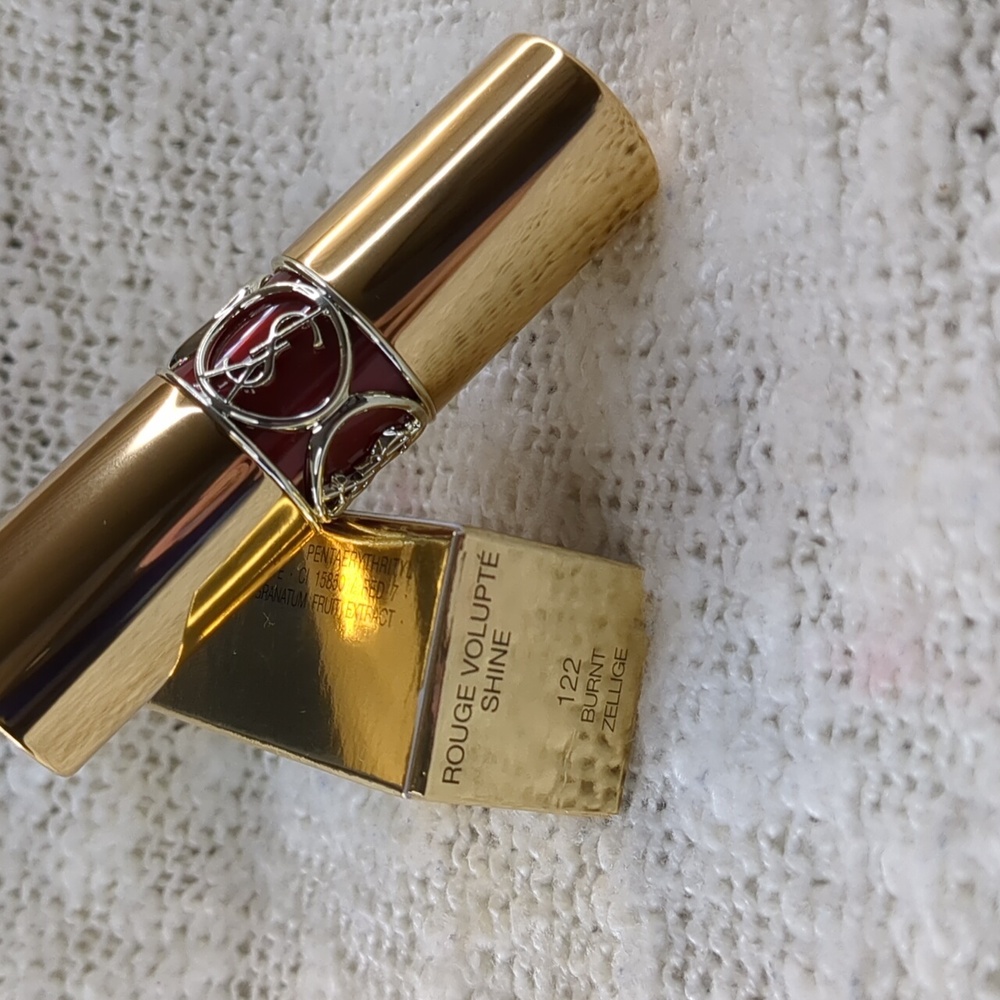 Yves Saint Laurent Volupté Shine Lipstick, Burnt Zellige (122), 3.2g/0.11oz - Picture 10 of 10